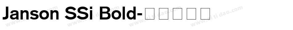 Janson SSi Bold字体转换